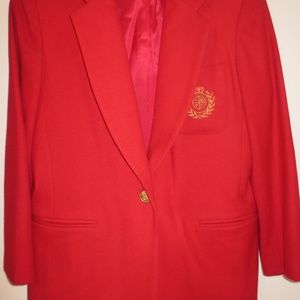 Herman Geist Red Wool Jacket Size 12